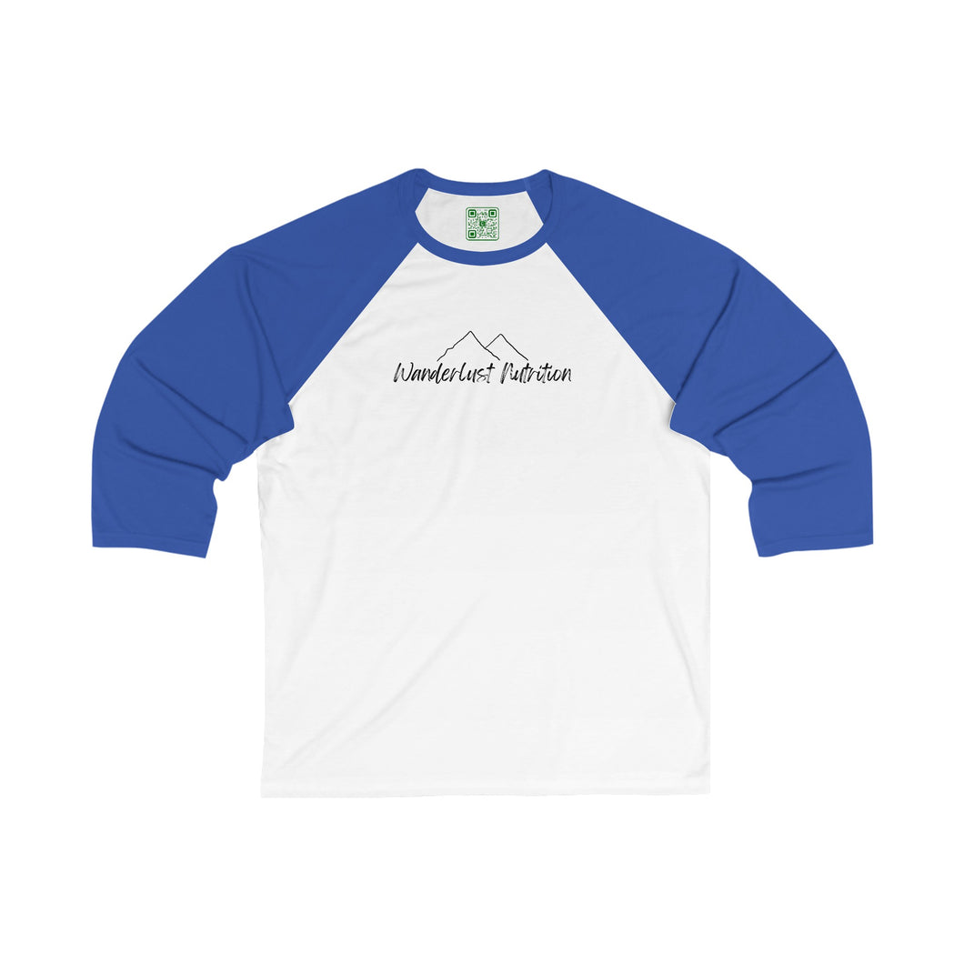 Wanderlust Nutrition Unisex 3\4 Sleeve Baseball Tee